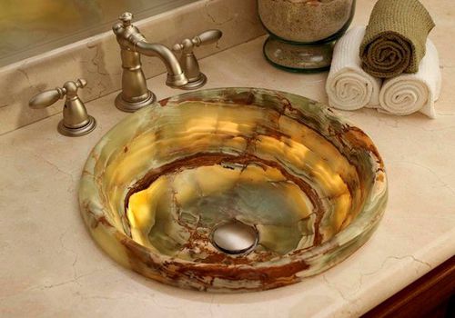 Lavabo da appoggio - MULTI  - INDIA STONE EXPORT - in composito / singolo / rotondo