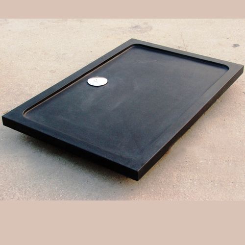 Piatto doccia rettangolare - JET BLACK GRANITE - INDIA STONE EXPORT - piastrellabile / in ceramica