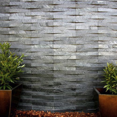 Paramento in ardesia - SILVER SHINE LEDGE - INDIA STONE EXPORT - da interno / da esterno / testurizzato