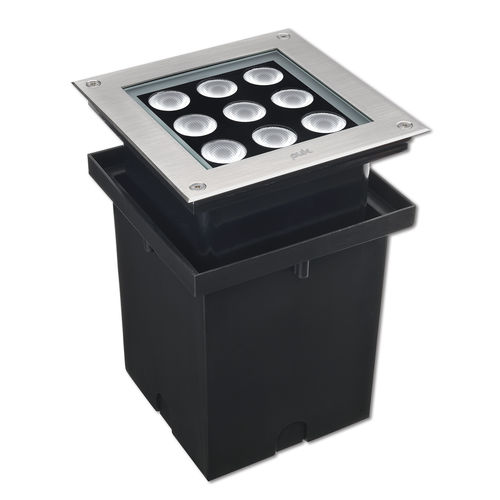 Luce da incasso a pavimento - HYDROQUADOR - Tupex Electric - LED / quadrata / IP67