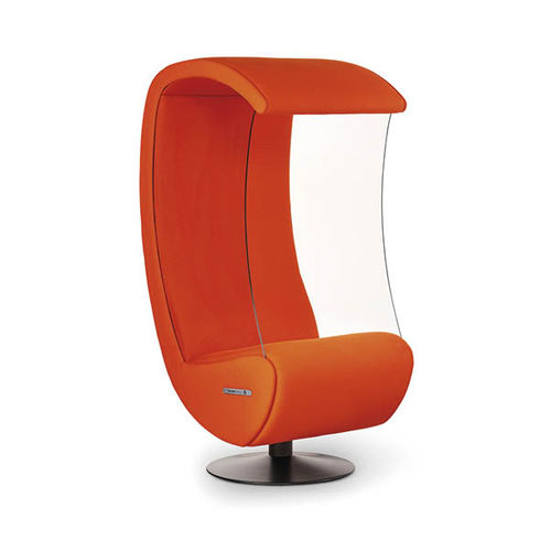 Poltrona da ufficio design minimalista - SSHHH 5 - EVAVAARA DESIGN - in tessuto / imbottita / luminosa