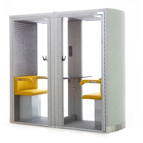 Ufficio POD acustico - SSHHH 2 & 4 - EVAVAARA DESIGN - con illuminazione LED integrata / USB / in tessuto