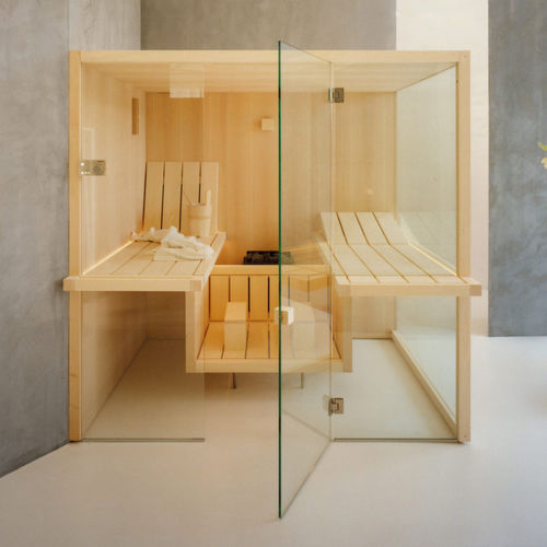 Sauna finlandese - AIR - EFFE - per uso residenziale / in legno / in vetro