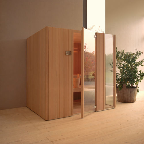 Sauna finlandese - AUKI - EFFE - per uso residenziale / in legno / in vetro