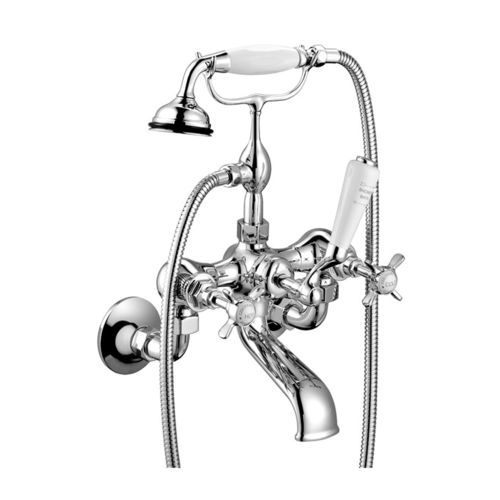 Miscelatore doppio comando per vasca - 25 000 581 -  Czech & Speake - da parete / in metallo cromato / da bagno