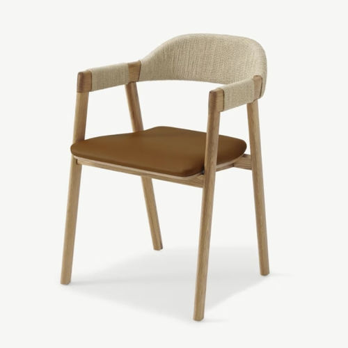 Sedia contemporanea - Nishan - LITOOC - da interno / in pelle / in rattan