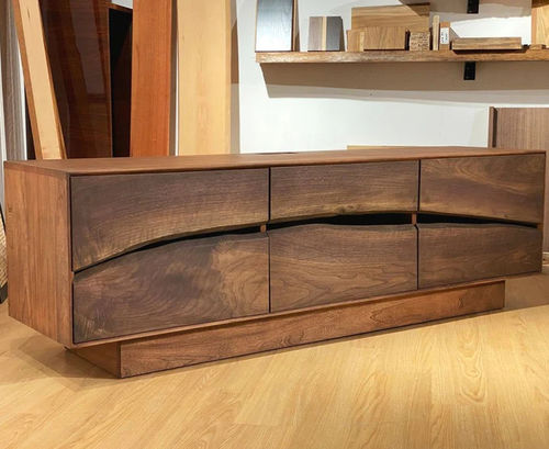 Credenza contemporanea - Enzo - LITOOC - in noce / in resina / su misura