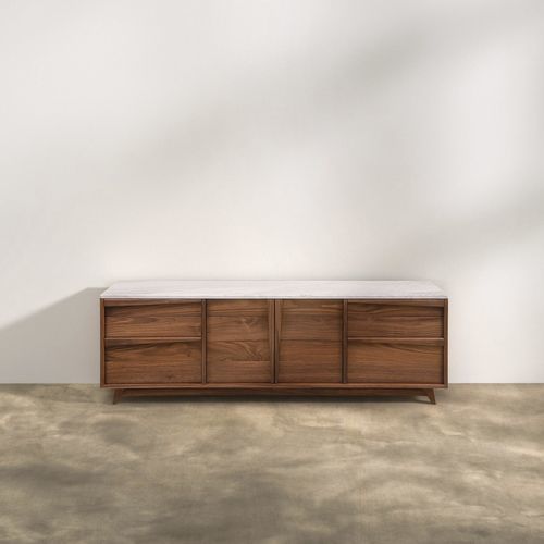 Mobile porta TV contemporaneo - Robin - LITOOC - con cassetti / su misura / 2 porte