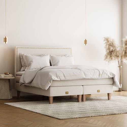 Letto matrimoniale - LYCKA - Mattsons Beds - contemporaneo / imbottito / con testiera imbottita
