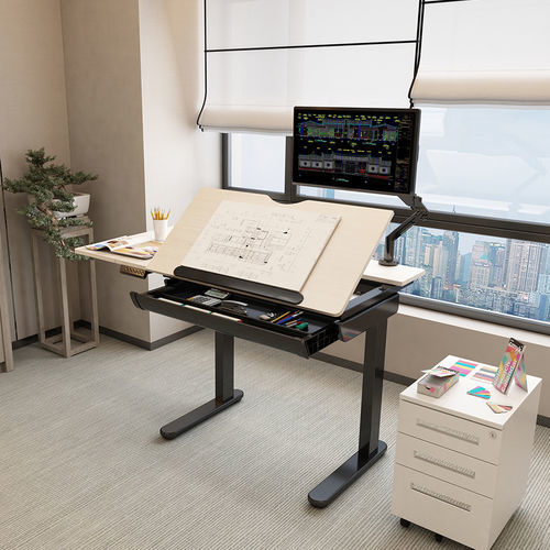 Scrivania da terra - ET120 - Loctek Ergonomic Technology Corp. - contemporanea / in legno / in metallo