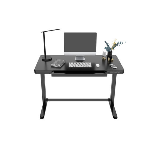 Scrivania da terra - ET118-N - Loctek Ergonomic Technology Corp. - contemporanea / in metallo / in vetro temprato