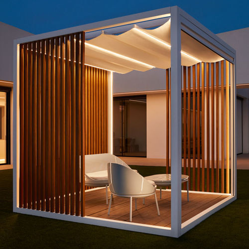 Pergola autoportante - Brez  - MOWEE - in legno / in alluminio / a lamelle orientabili