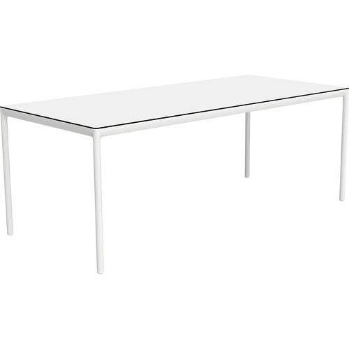 Tavolo da pranzo contemporaneo - Ribbons Cover Nature - MOWEE - in HPL / in Dekton® / con supporto in alluminio laccato