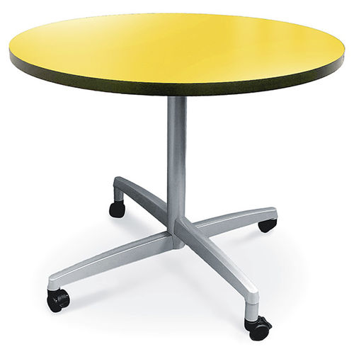 Tavolo da bistrot contemporaneo - DRY ERASE - Allied - in laminato / con supporto in ghisa di alluminio / rotondo