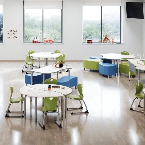 Tavolo per corsi di formazione contemporaneo - SC6200 - SCHOLAR CRAFT - in laminato / con supporto in metallo / con rotelle