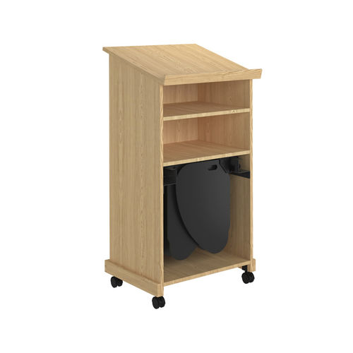 Podio da conferenza - IPTD-K - DIVERSIFIED WOODCRAFTS - con rotelle / in rovere / impiallacciato in legno