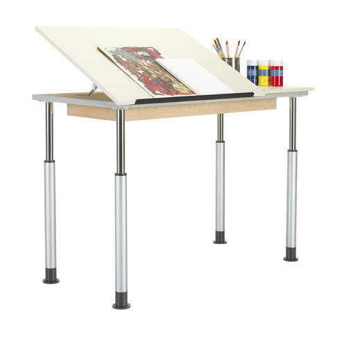 Tavolo da disegno in laminato - ALTD1-6030 - DIVERSIFIED WOODCRAFTS - in metallo / rettangolare / con contenitore