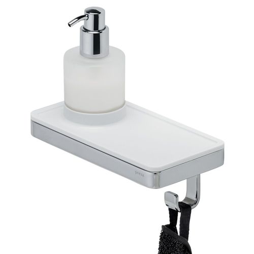 Distributore di sapone per hotel - 918816-02 - Geesa - da parete / in plastica / in metallo cromato