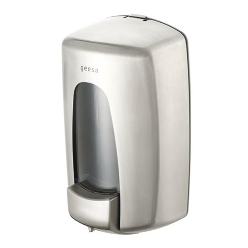 Distributore di sapone professionale - 911217-05 - Geesa - da parete / in acciaio inossidabile spazzolato / manuale