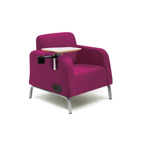Poltrona contemporanea - MOTIV - PARAGON FURNITURE INC - in pelle / in tessuto / con tavoletta