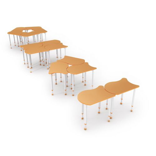 Tavolo per corsi di formazione contemporaneo - A&D - PARAGON FURNITURE INC - in laminato / con supporto in acciaio / rettangolare