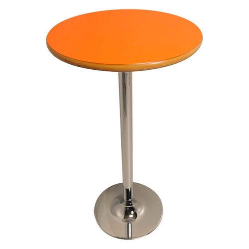 Tavolo da bistrot contemporaneo - POSEUR - ambic educational - in MDF stratificato / con supporto in metallo / rotondo