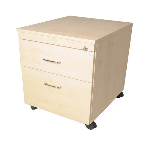 Cassettiera per ufficio in MDF - ambic educational - 2 cassetti / con rotelle / a chiave
