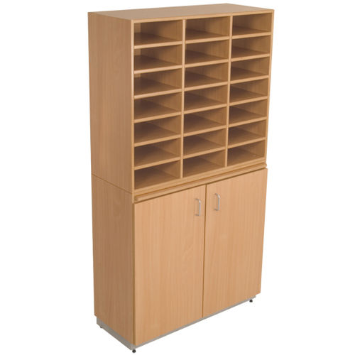 Armadio classificatore alto - POST UNIT - ambic educational - in MDF / con sportello battente / contemporaneo