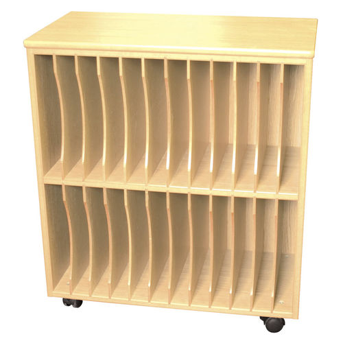 Armadio classificatore basso - RING BINDER - ambic educational - in MDF / a rotelle / contemporaneo