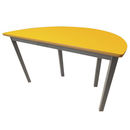 Tavolo per corsi di formazione contemporaneo - LARGE - ambic educational - in MDF stratificato / con supporto in acciaio / semicircolare