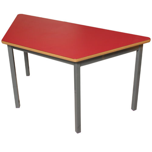 Tavolo per corsi di formazione contemporaneo - LARGE - ambic educational - in MDF stratificato / con supporto in acciaio / trapezoidale