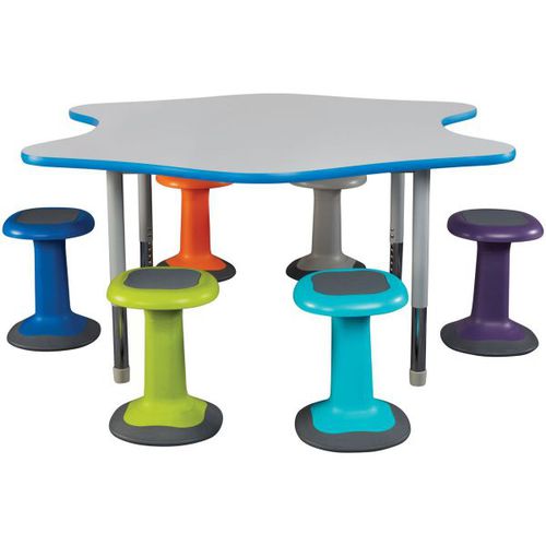 Sgabello contemporaneo - SQUIRCLE®- ACTIVE  - Academia furnitures industries - in espanso / in polipropilene / con base in gomma