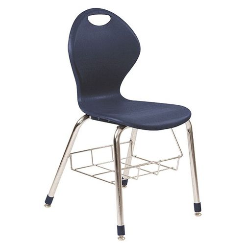 Sedia contemporanea - INSPIRATION WITH BOOK BASKET  - Academia furnitures industries - da interno / in acciaio / in polipropilene