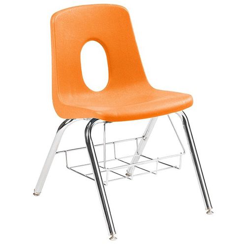 Sedia classica - CLASSIC WITH BOOKBASKET - Academia furnitures industries - da interno / in polipropilene / con supporto in acciaio