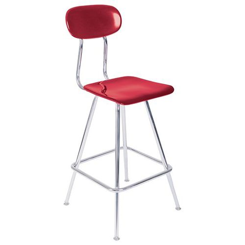 Sgabello da laboratorio - EDUCATIONAL SERIES - Academia furnitures industries - contemporaneo / in plastica / con supporto in acciaio