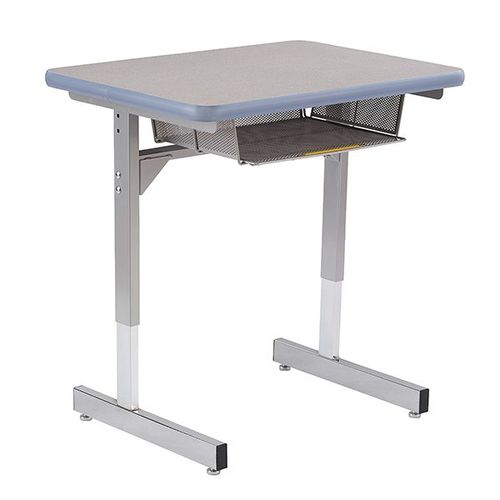 Tavolo contemporaneo - T-LEG DESK SERIES - Academia furnitures industries - in laminato ad alta pressione / in plastica / con supporto in metallo
