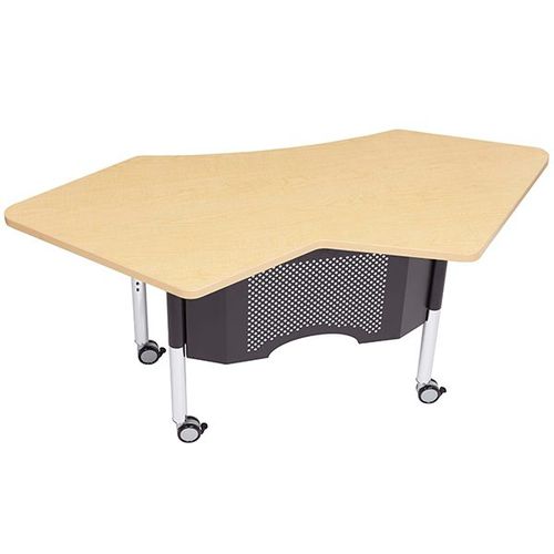 Scrivania per scuola - PETAL TEACHER SERIES : LAZER - Academia furnitures industries - con rotelle / contemporanea / in acciaio