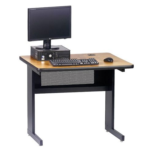 Tavolo contemporaneo - C-LEG SERIES - Academia furnitures industries - in acciaio / in lamiera forata / in laminato ad alta pressione