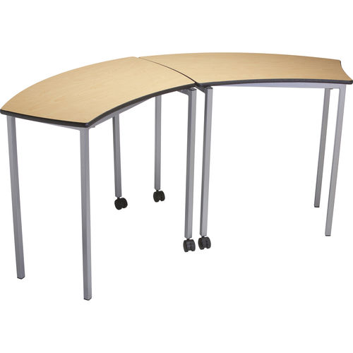 Scrivania con rotelle - COLLABORATIVE  - Columbia - design organico / in MDF / in acciaio