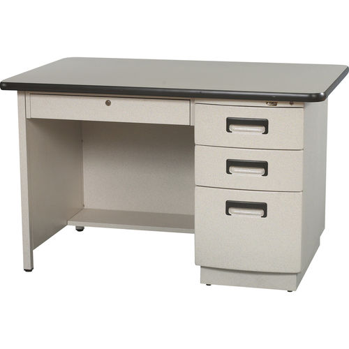 Scrivania in stile - SINGLE PEDESTAL  - Columbia - in acciaio / in granito / con contenitore