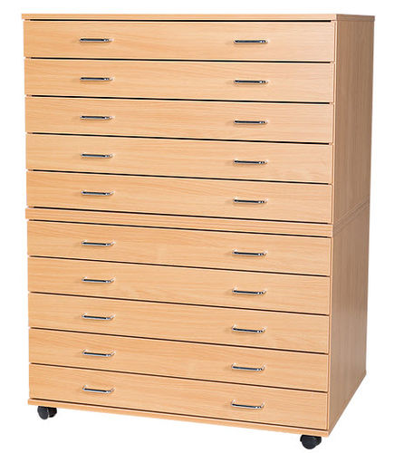 Cassapanca contemporanea - A52024  - WILLOWBROOK Education - in faggio / in rovere / in metallo
