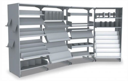 Scaffalatura per biblioteca - LS series - BATGER - orizzontale / in metallo