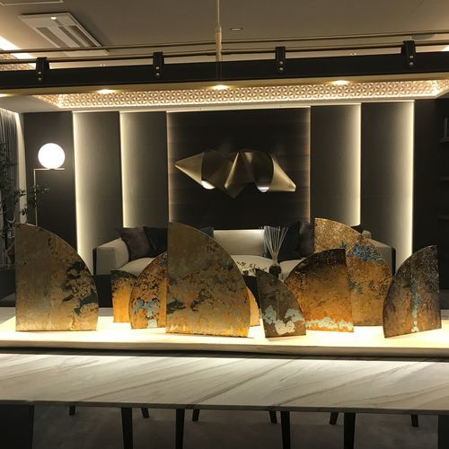 Pannello in vetro temprato - GRANITE - Duco - decorato / laccato / per interni