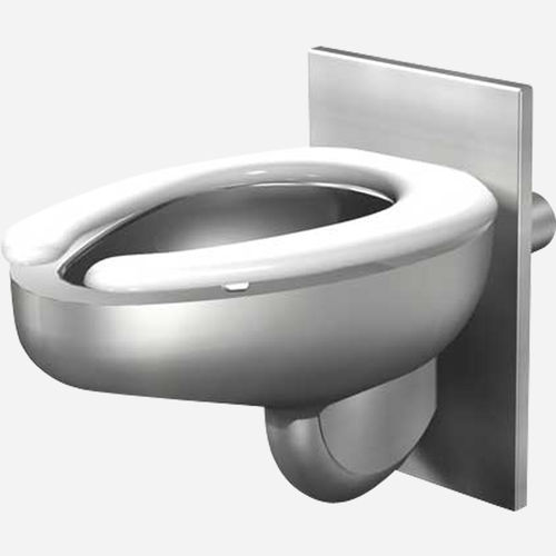 WC sospeso - 1000 - murdock - in acciaio inossidabile / ovale / con cassetta ad incasso