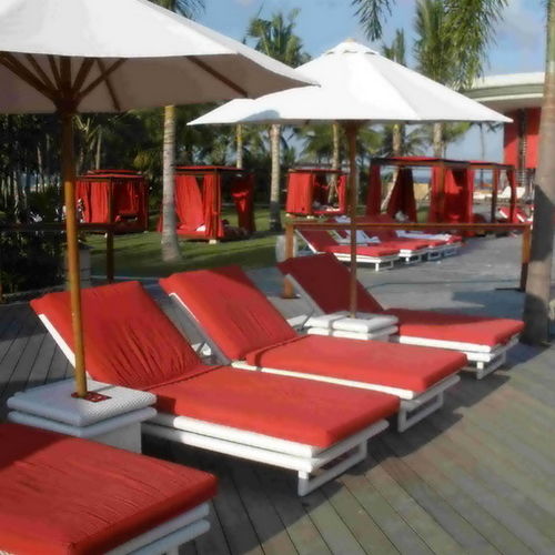 Lettino prendisole contemporaneo - LEZARD - Beach Concept - in fibre sintetiche / da spiaggia / contract