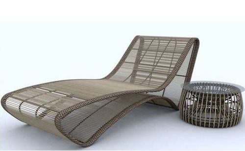 Lettino prendisole contemporaneo - KUDETA - Beach Concept - in fibre sintetiche / da spiaggia / contract
