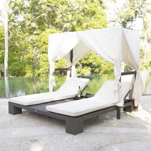 Lettino prendisole contemporaneo - DOBBLE - Beach Concept - in fibre sintetiche / da spiaggia / contract