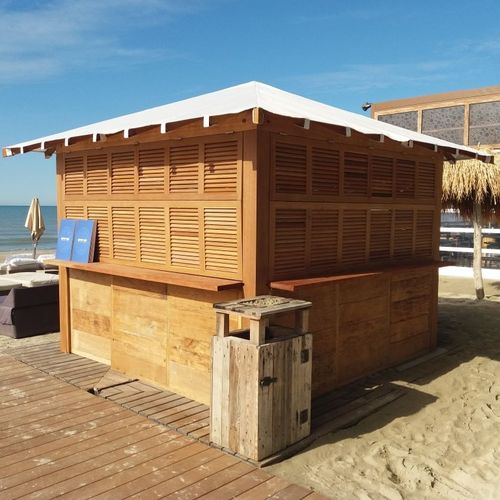 Chiosco commerciale - BOIS EXOTIQUE - Beach Concept - da esterno / in legno / modulare