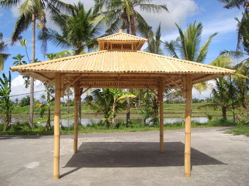 Pergola autoportante - Beach Concept - in bambù / con copertura in legno / modulabile