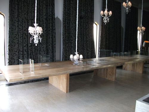 Tavolo contemporaneo - NAMA - Beach Concept - in teak / con supporto in teak / rettangolare
